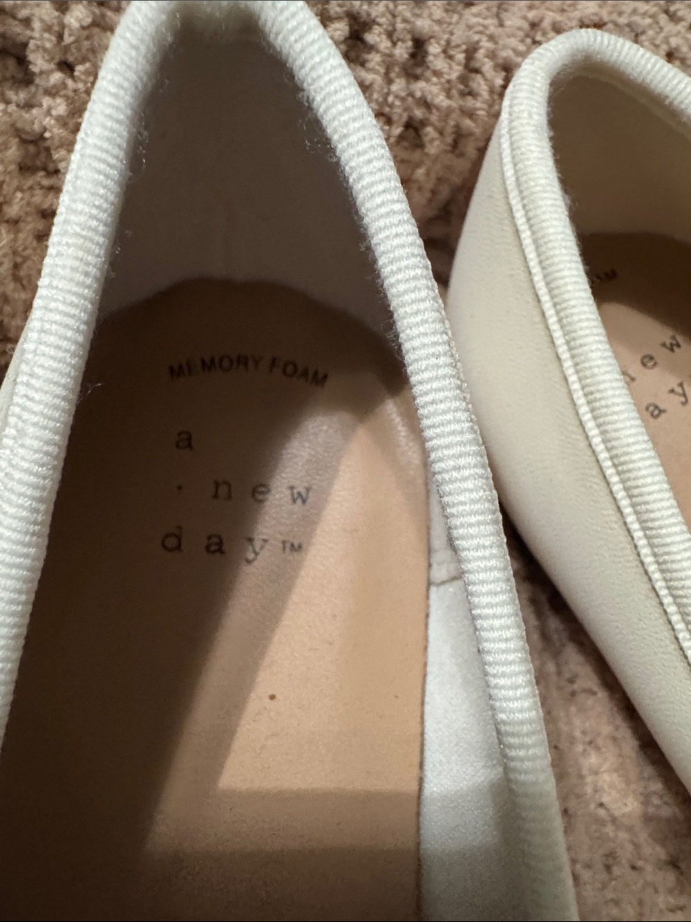 Cream Mary Jane Flats with Gold Floral Embellishments by a New Day 🎯 - Picture 6 of 8
